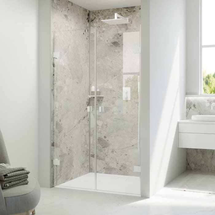 HÜPPE SolvaPro Pendeltür in Nische 60-120 x 200,1-220 cm, mit Anti-Plaque