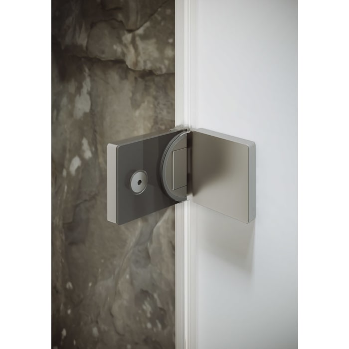 HÜPPE SolvaPro Schwingtür mit festem Segment und Seitenwand 70-120 x 120-200 cm, ohne Anti-Plaque