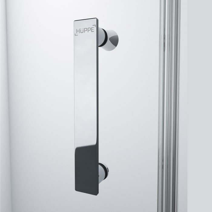 HÜPPE SolvaPro Schwingtür mit festem Segment in Nische 70-120 x 200,1-220 cm, mit Anti-Plaque, Bügelgriff 801