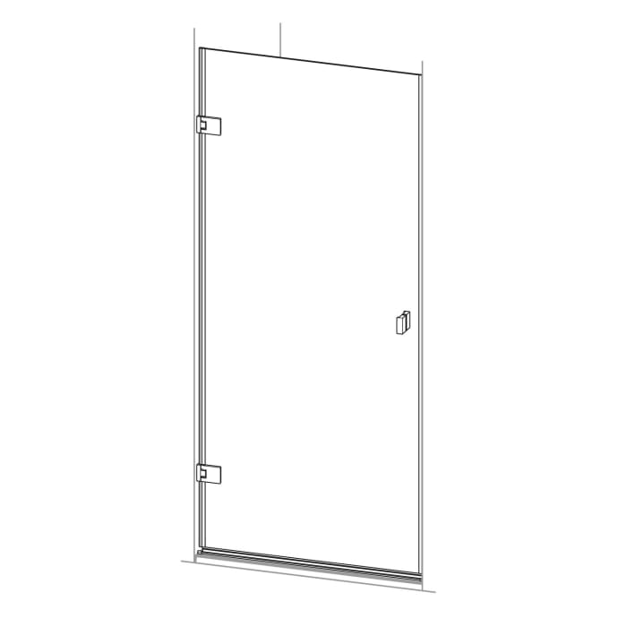 HÜPPE SolvaPro Schwingtür in Nische 50-100 x 120-200 cm, ohne Anti-Plaque