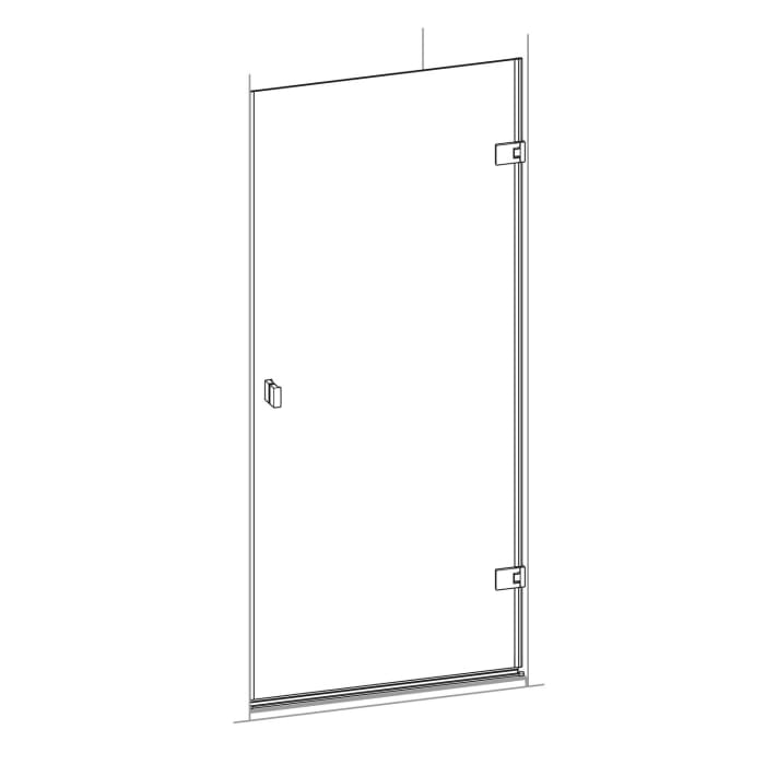 HÜPPE SolvaPro Schwingtür in Nische 50-100 x 120-200 cm, mit Anti-Plaque