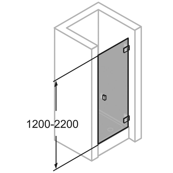HÜPPE SolvaPro Schwingtür in Nische 50-100 x 120-200 cm, ohne Anti-Plaque