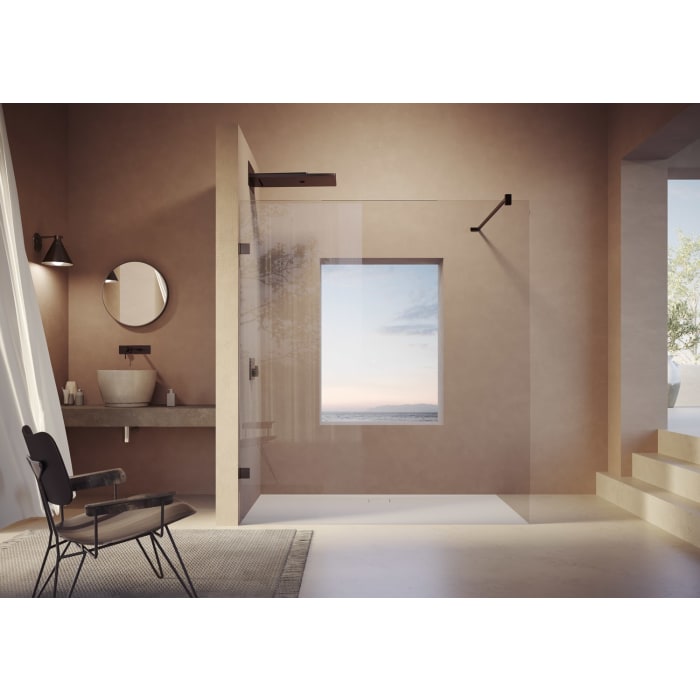 HÜPPE SolvaPro Seitenwand alleinstehend 120,1-180 x 60-200 cm, mit Anti-Plaque