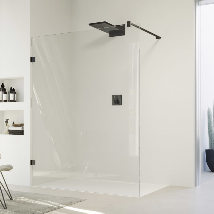 HÜPPE SolvaPro Seitenwand alleinstehend 120,1-180 x 60-200 cm, mit Anti-Plaque