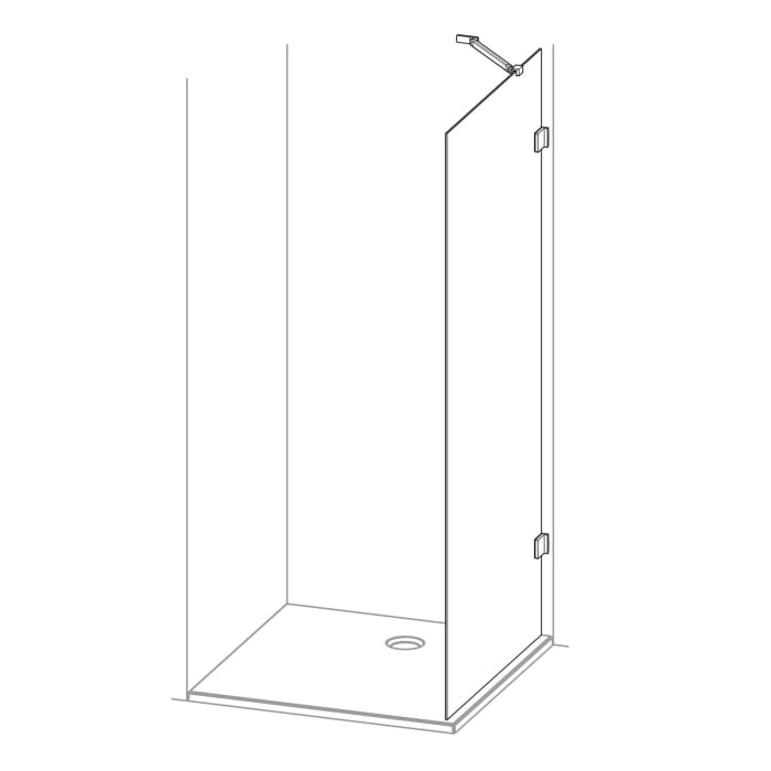 HÜPPE SolvaPro Seitenwand alleinstehend 20-120 x 200,1-240 cm, mit Anti-Plaque