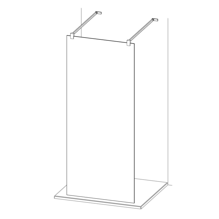 HÜPPE SolvaPro Seitenwand freistehend 30-120 x 200,1-220 cm, mit Anti-Plaque