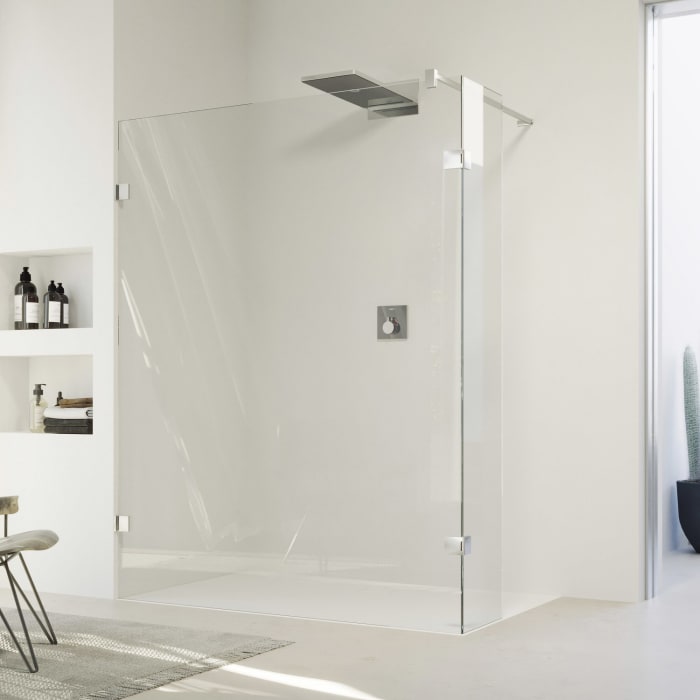 HÜPPE SolvaPro Seitenwand mit beweglichem Segment 20-120 x 200,1-220 cm, ohne Anti-Plaque