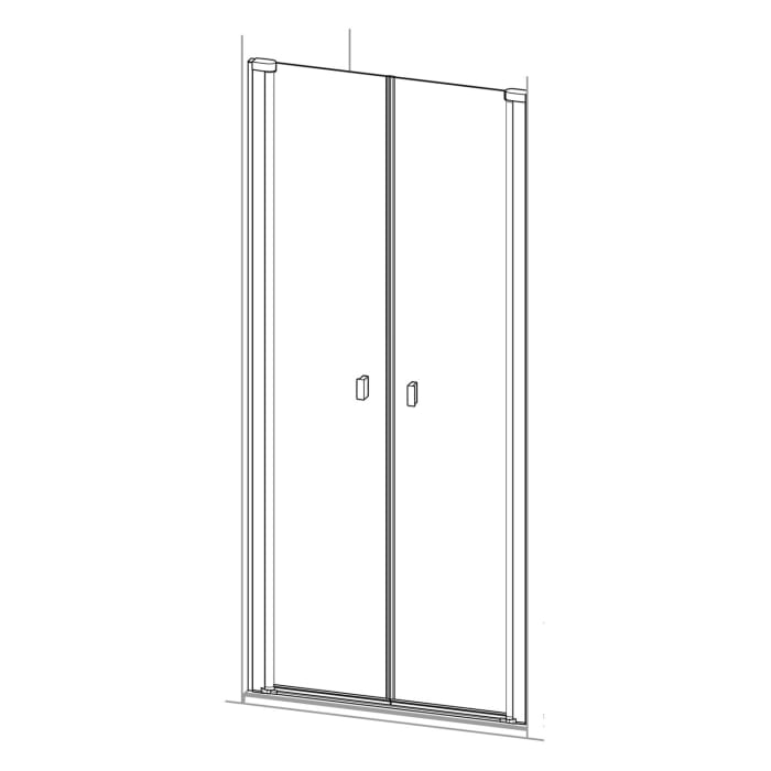 HÜPPE SolvaPro Pendeltür in Nische 60-120 x 200,1-220 cm, mit Anti-Plaque