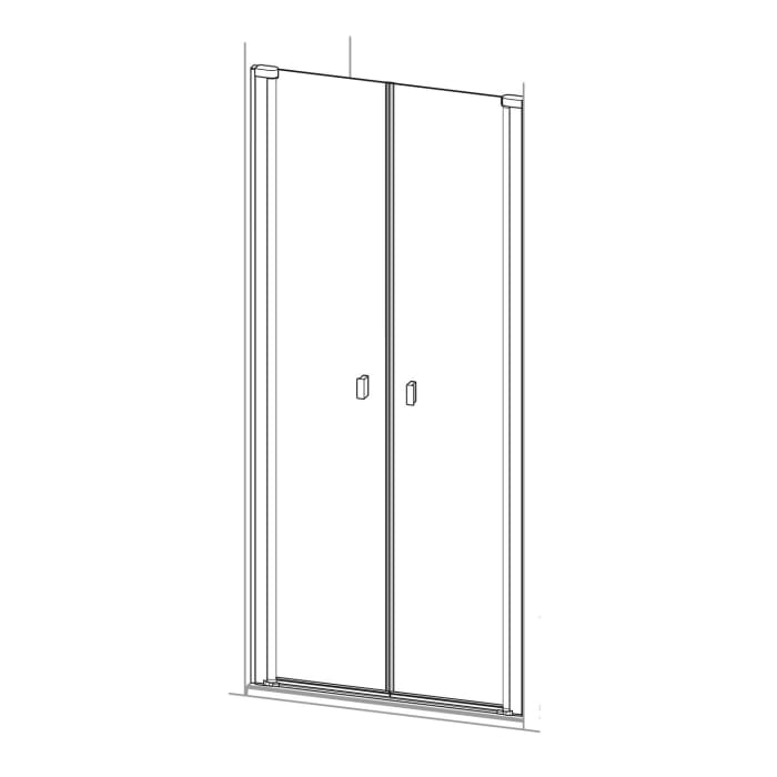 HÜPPE SolvaPro Pendeltür in Nische 60-120 x 200,1-220 cm, ohne Anti-Plaque