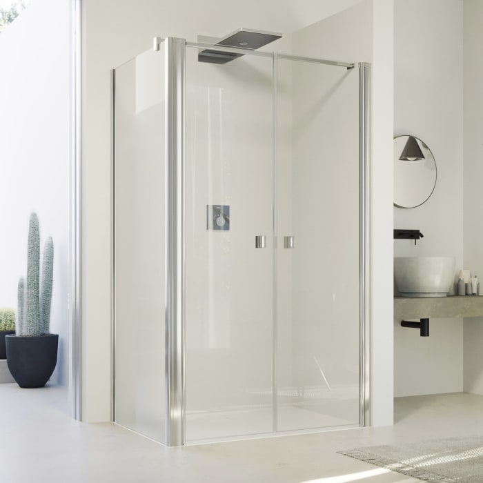 HÜPPE SolvaPro Pendeltür für Seitenwand 60-120 x 120-200 cm, ohne Anti-Plaque