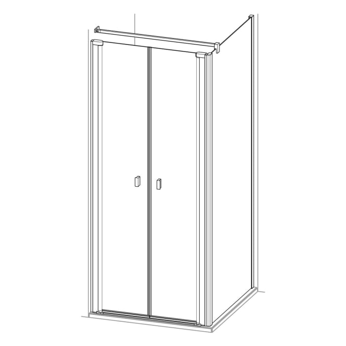 HÜPPE SolvaPro Pendeltür für Seitenwand 80 x 200 cm, mit Anti-Plaque