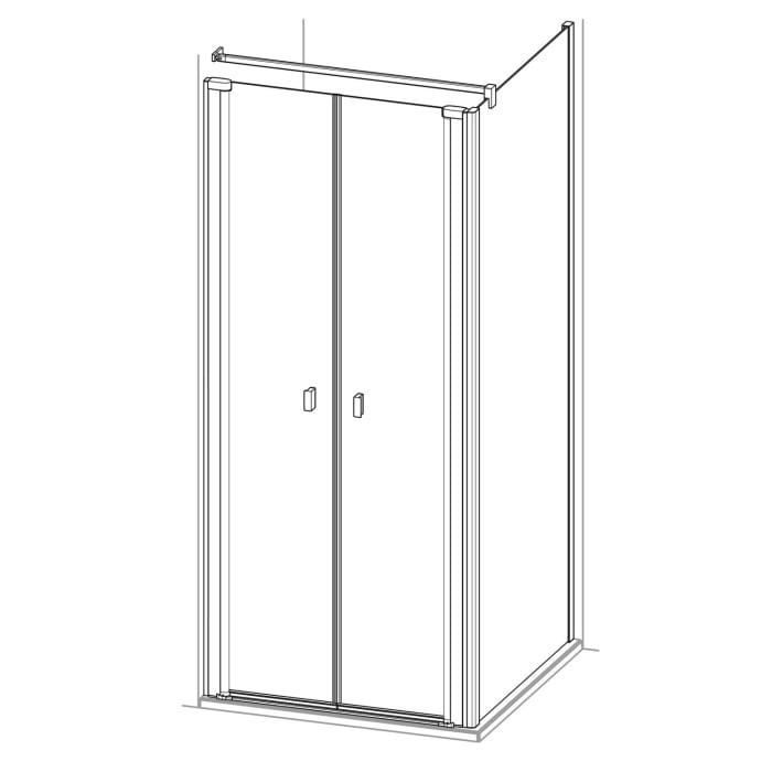 HÜPPE SolvaPro Pendeltür für Seitenwand 80 x 200 cm, ohne Anti-Plaque