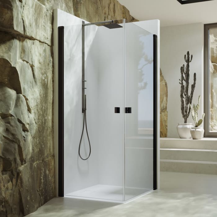 HÜPPE SolvaPro Schwingtür für Eckeinstieg (1/2) 50-90 x 200,1-220 cm, ohne Anti-Plaque