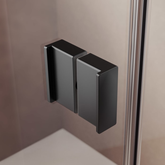 HÜPPE SolvaPro Schwingtür mit Nebenteil in Nische 120,1-280 x 200,1-220 cm, ohne Anti-Plaque