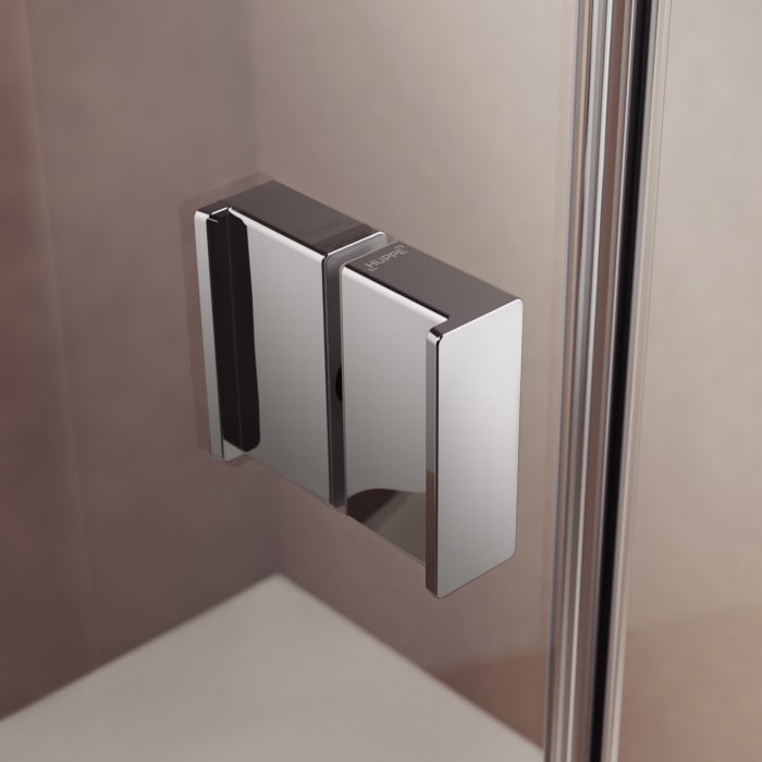 HÜPPE SolvaPro Schwingtür mit Nebenteil in Nische 120,1-280 x 120-200 cm, ohne Anti-Plaque