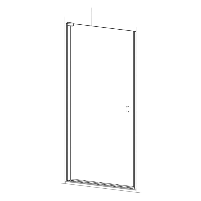 HÜPPE SolvaPro Schwingtür für Nische und Seitenwand 50-100 x 120-200 cm, ohne Anti-Plaque