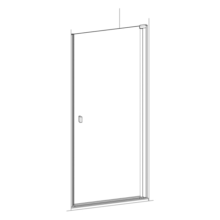 HÜPPE SolvaPro Schwingtür für Nische und Seitenwand 50-90 x 200,1-220 cm, ohne Anti-Plaque