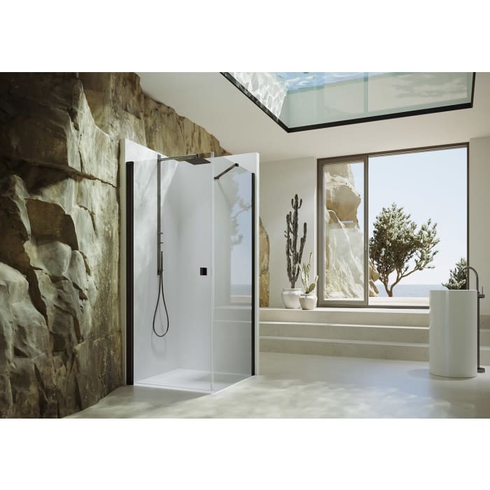 HÜPPE SolvaPro Schwingtür für Nische und Seitenwand 80 x 200 cm, ohne Anti-Plaque