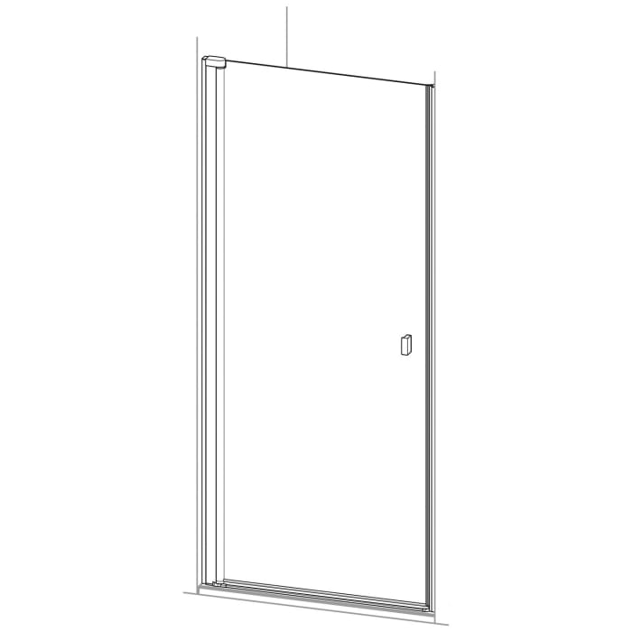 HÜPPE SolvaPro Schwingtür für Nische und Seitenwand 50-90 x 200,1-220 cm, ohne Anti-Plaque