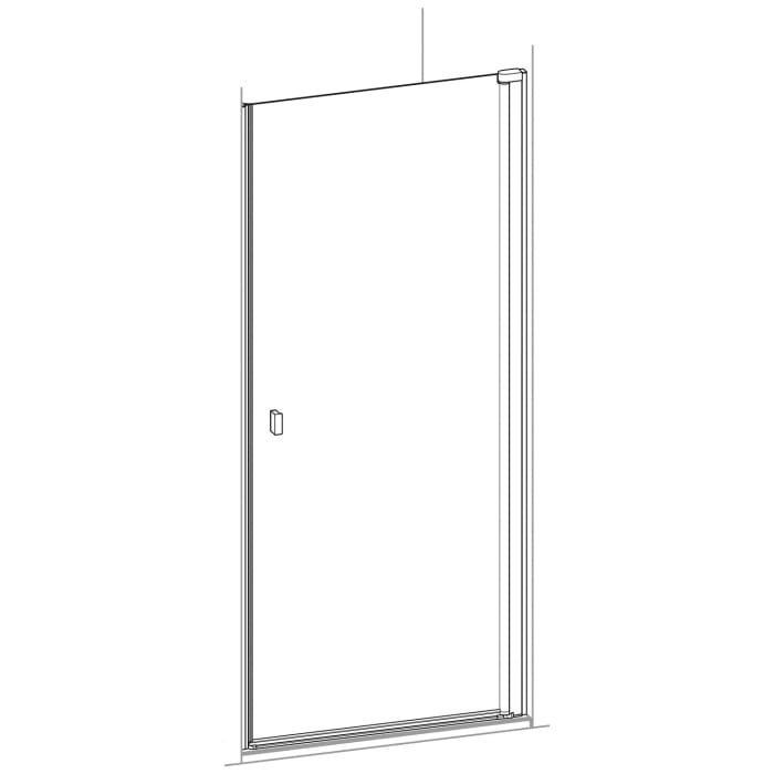 HÜPPE SolvaPro Schwingtür für Nische und Seitenwand 50-90 x 200,1-220 cm, mit Anti-Plaque