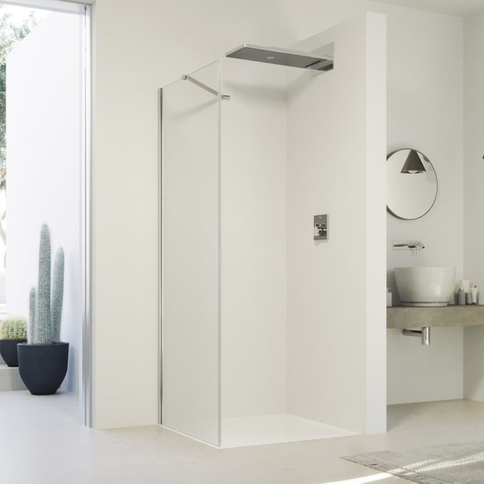 HÜPPE SolvaPro Seitenwand 120,1-180 x 50-200 cm, mit Anti-Plaque