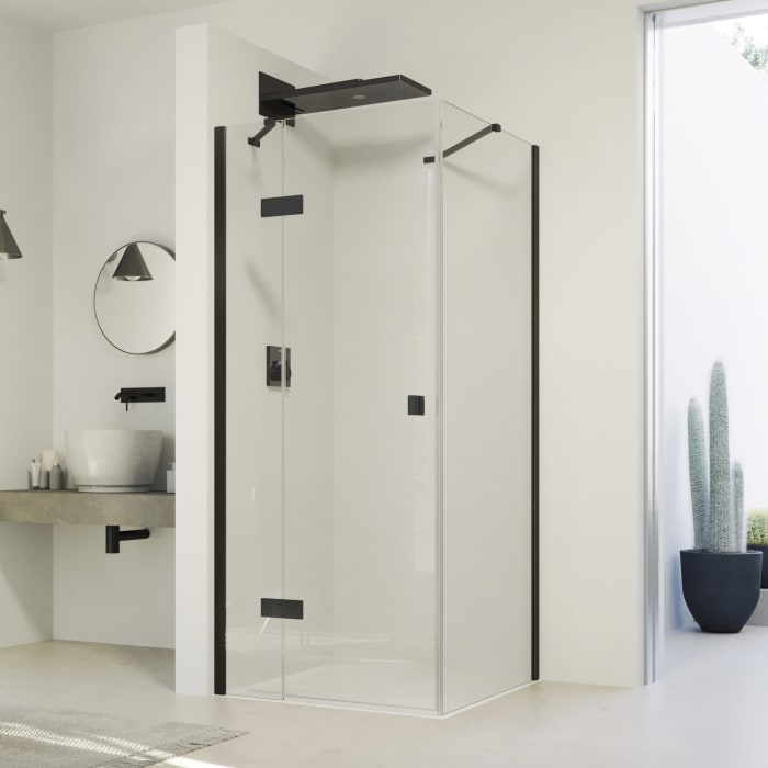 HÜPPE SolvaPro Seitenwand 120,1-180 x 120-200 cm, mit Anti-Plaque