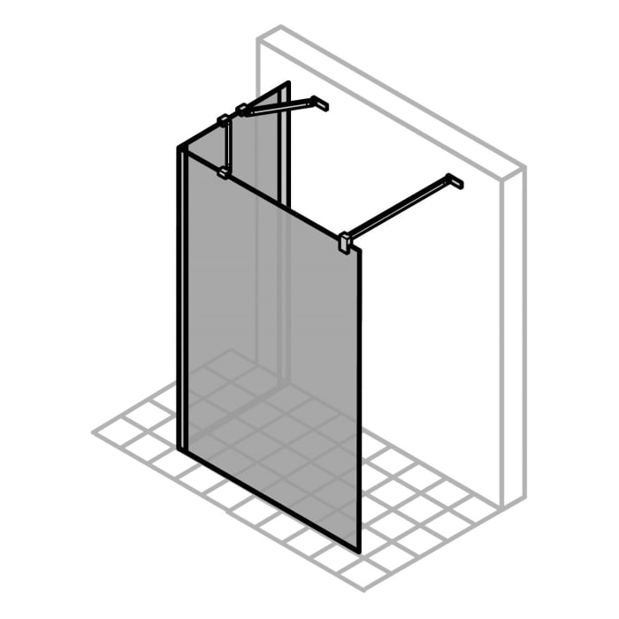 HÜPPE SolvaPro Walk-In L-Solution 120,1-180 x 120-200 cm, ohne Anti-Plaque
