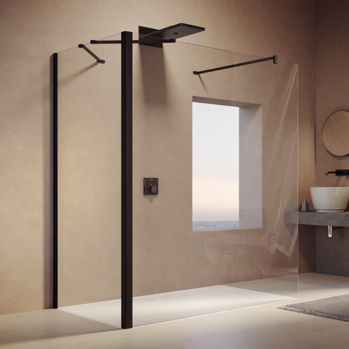 HÜPPE SolvaPro Walk-In L-Solution 30-180 x 120-200 cm, ohne Anti-Plaque