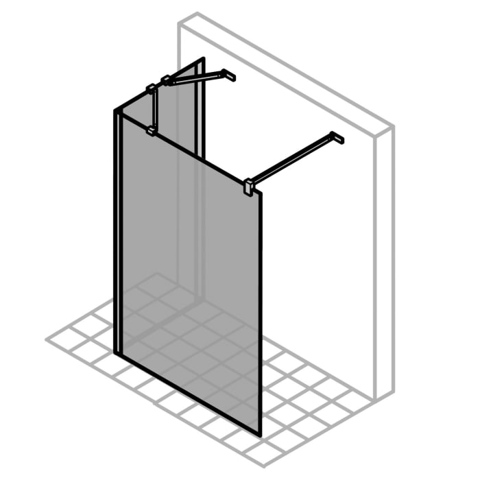 HÜPPE SolvaPro Walk-In L-Solution 30-180 x 120-200 cm, ohne Anti-Plaque