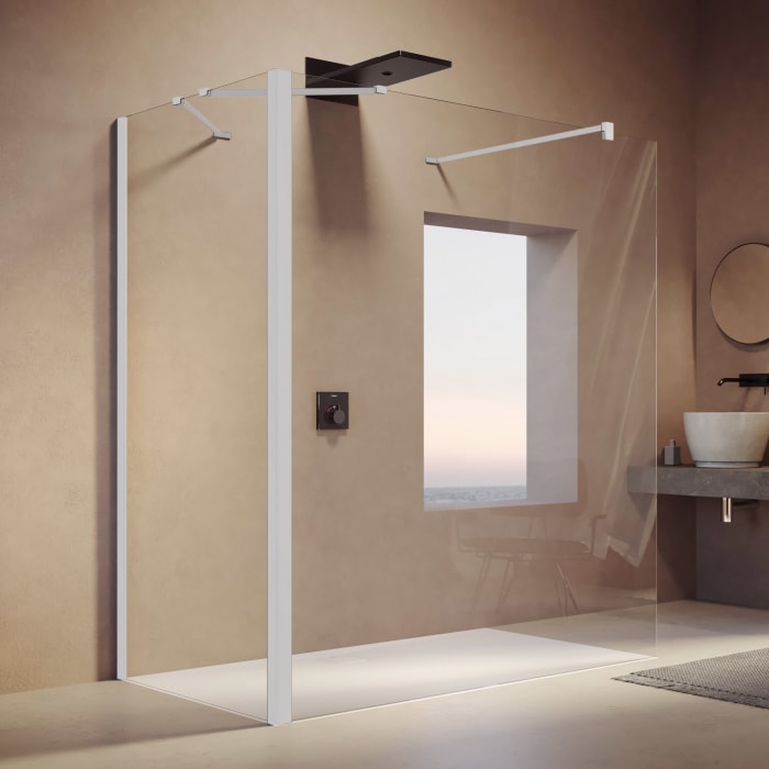 HÜPPE SolvaPro Walk-In L-Solution 30-180 x 120-200 cm, ohne Anti-Plaque