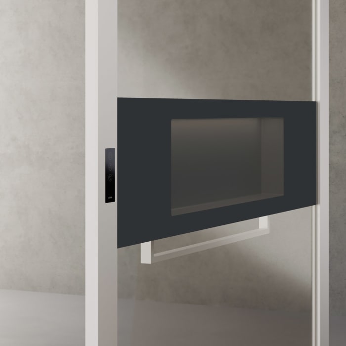 HÜPPE Sphere 4-Eck Walk-In Seitenwand alleinstehend 116,5 - 122 cm, mit Licht