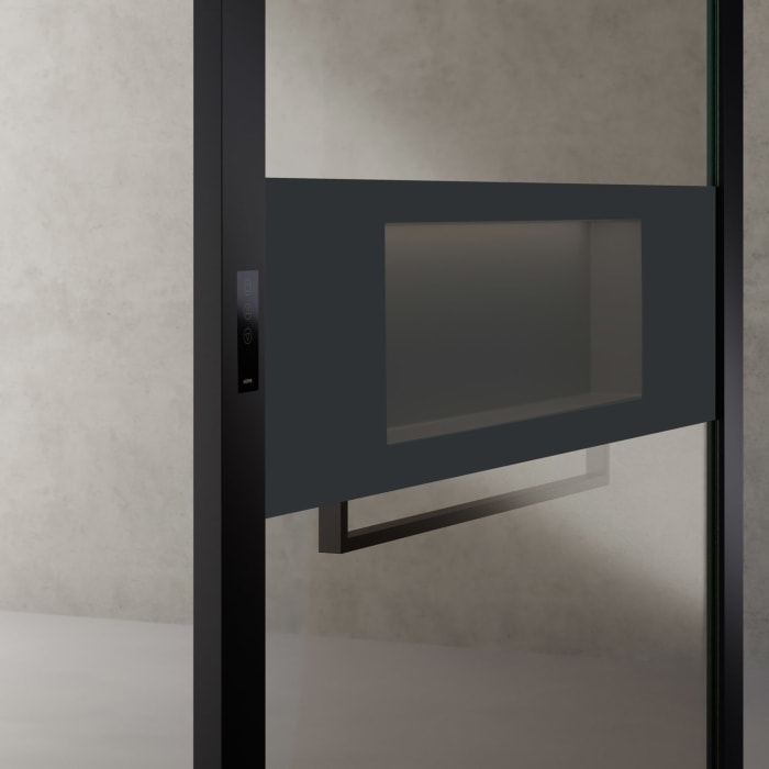 HÜPPE Sphere 4-Eck Walk-In Seitenwand alleinstehend 136,5 - 142 cm, mit Licht