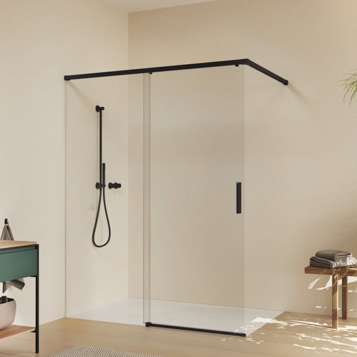 HÜPPE Vita pure Schiebetür 1-teilig mit festem Glaselement B: 88,5 - 92,5 H: 200 cm