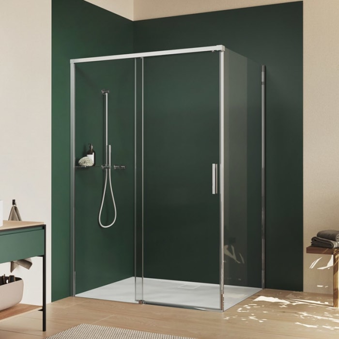 HÜPPE Vita pure Seitenwand für Schiebetür 1-teilig mit festem Glaselement B: 73,5 - 75 H: 200 cm