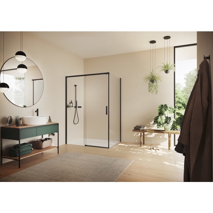 HÜPPE Vita pure Seitenwand für Schiebetür 1-teilig mit festem Glaselement B: 98,5 - 100 H: 200 cm