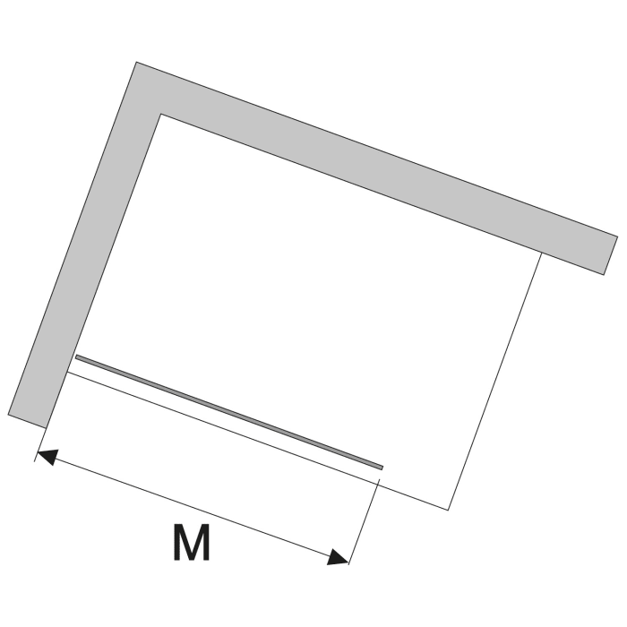HÜPPE Select+ Walk-In Seitenwand alleinstehend 10 mm, 100 x 200 cm