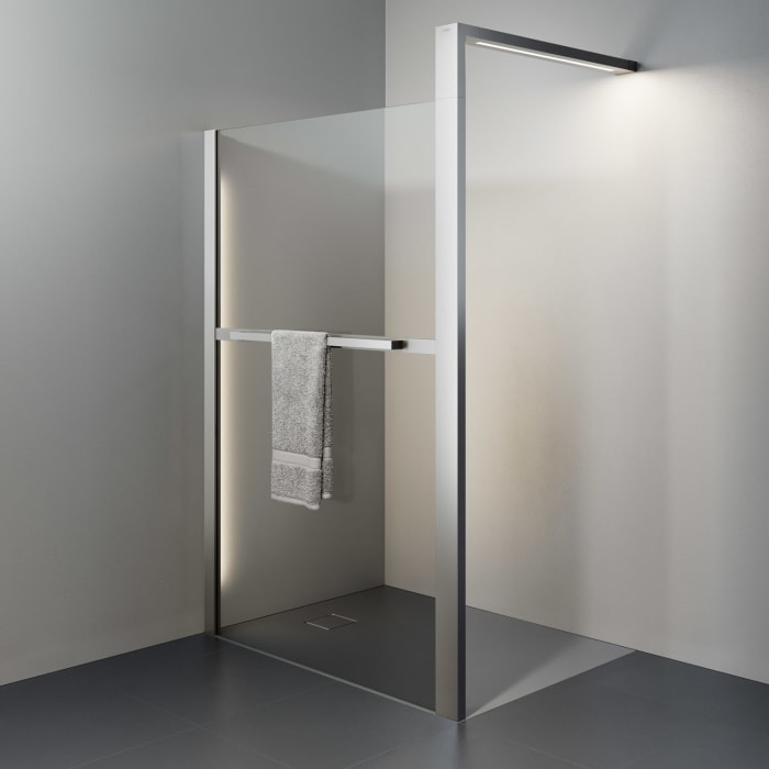 HÜPPE Sphere 4-Eck Walk-In Seitenwand alleinstehend 156 - 162 cm, mit Licht