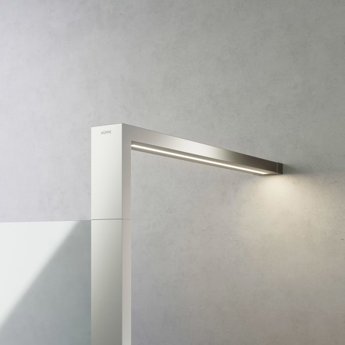 HÜPPE Sphere 4-Eck Walk-In Seitenwand alleinstehend 156 - 162 cm, mit Licht