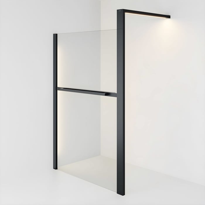 HÜPPE Sphere 4-Eck Walk-In Seitenwand alleinstehend 116 - 122 cm, mit Licht