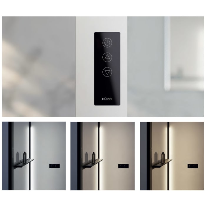 HÜPPE Sphere 4-Eck Walk-In Seitenwand alleinstehend 156 - 162 cm, mit Licht