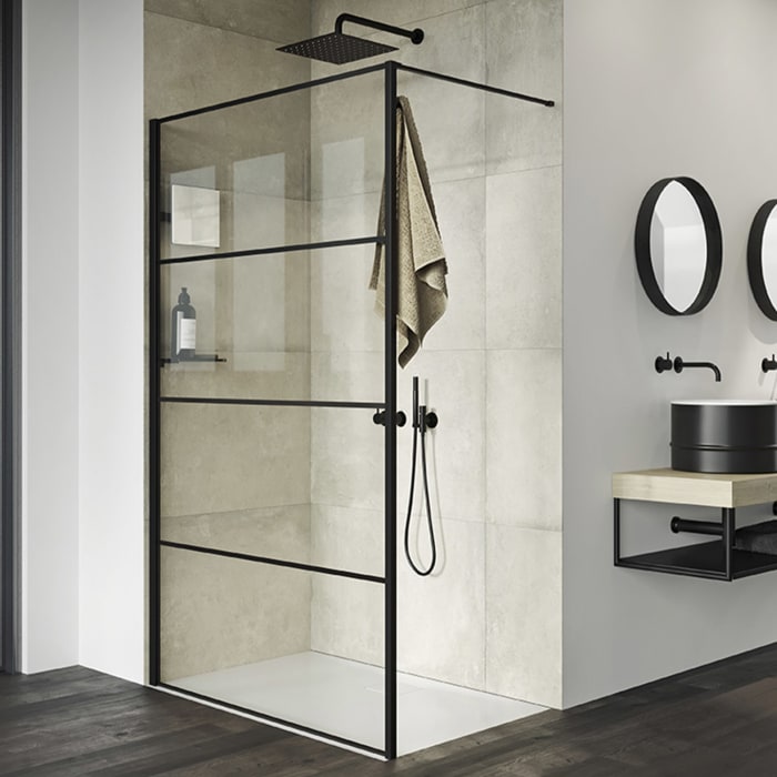 HÜPPE Select+ Frame Walk-In Seitenwand alleinstehend gerahmt 6 mm, 80 x 200 cm