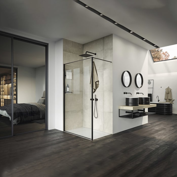 HÜPPE Select+ Frame Walk-In Seitenwand alleinstehend gerahmt 6 mm, 150 x 200 cm