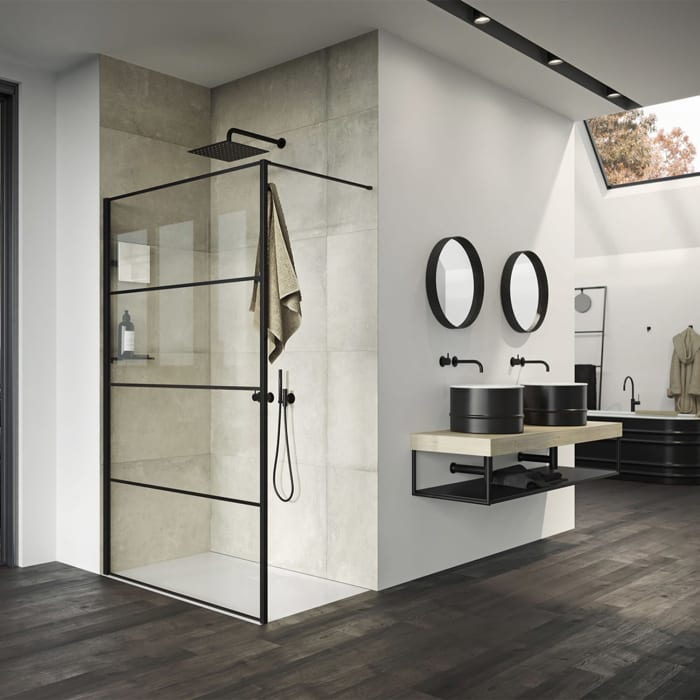 HÜPPE Select+ Frame Walk-In Seitenwand alleinstehend gerahmt 6 mm, 150 x 200 cm