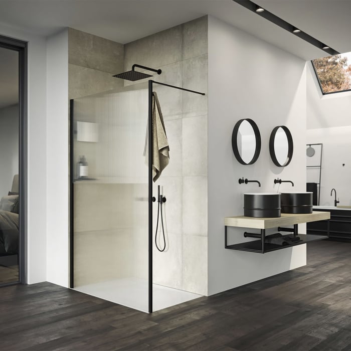 HÜPPE Select+ Frame Walk-In Seitenwand alleinstehend gerahmt 6 mm, 160 x 200 cm