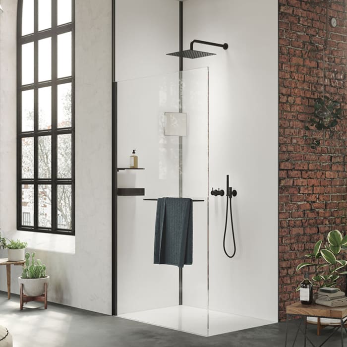 HÜPPE Select+ Walk-In Seitenwand alleinstehend 10 mm, Sondermaß bis 120 cm Breite