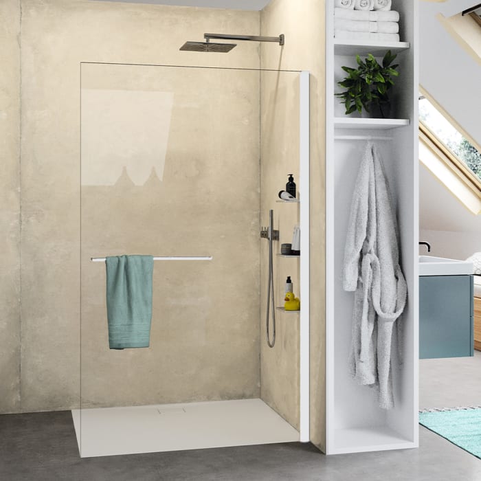 HÜPPE Select+ Walk-In Seitenwand alleinstehend 10 mm, Sondermaß bis 120 cm Breite