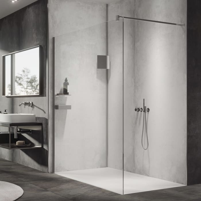 HÜPPE Select+ Walk-In Seitenwand alleinstehend 8 mm, 90 x 200 cm, mit Stabilisator