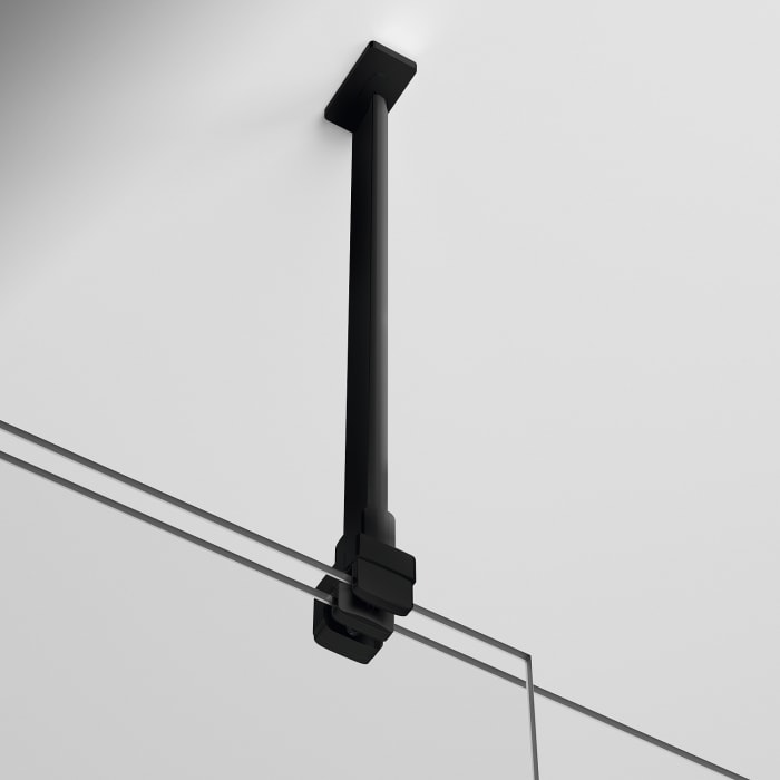 HÜPPE Xtensa pure 4-Eck Gleittüreckeinstieg 2-teilig 90 cm, Rechtsbefestigung, Deckenanbindung