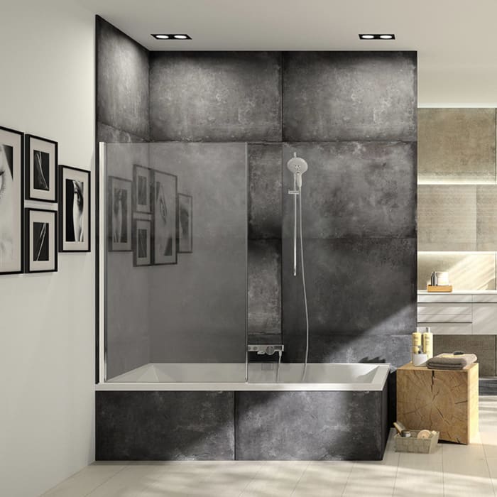 HÜPPE Xtensa pure 4-Eck Seitenwand 1-teilig Sondermaß für Badewanne