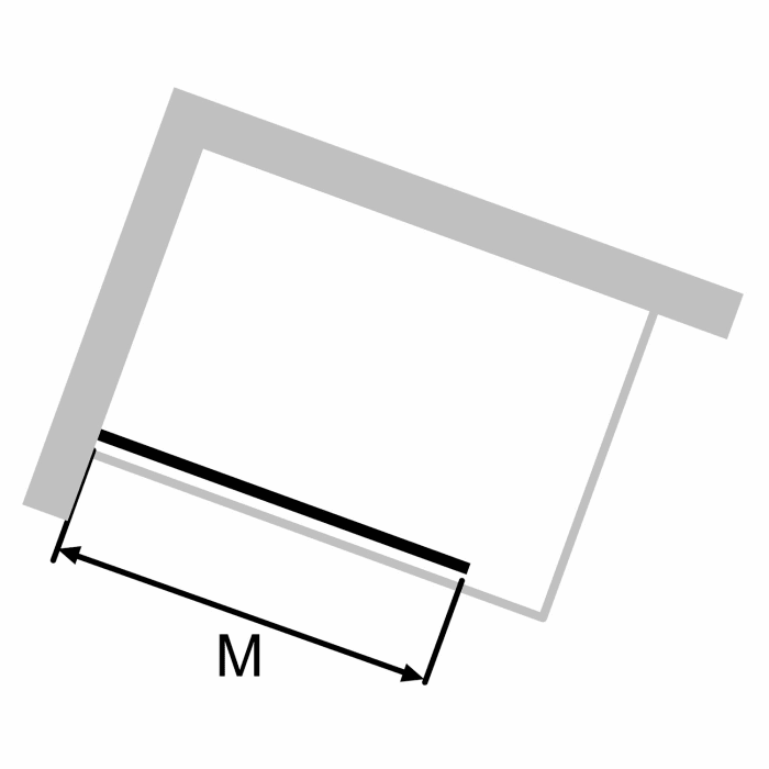 HÜPPE Xtensa pure 4-Eck Seitenwand 1-teilig 100 x 200 cm